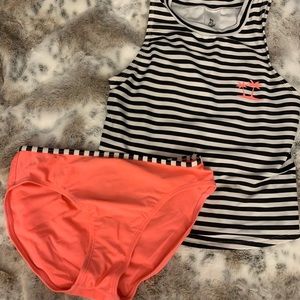 Black and White Girls Tankini